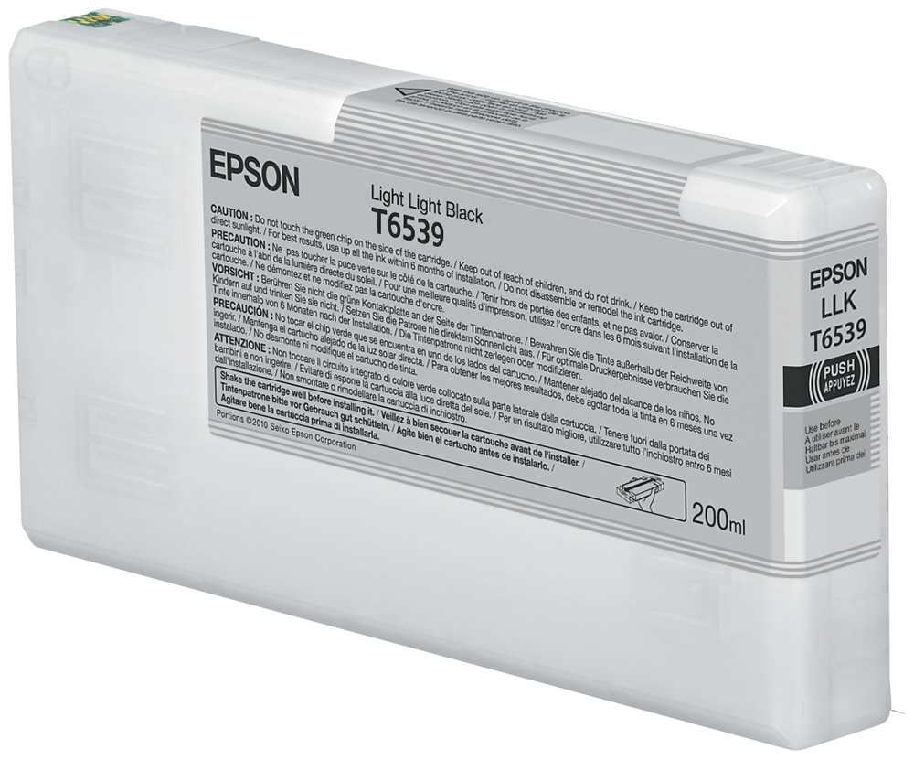 Epson T6539 Light Light Black Ink Cartridge (200ml) single pack / Licht licht zwart