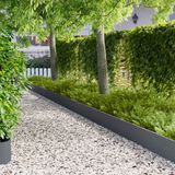 vidaXL Gazonrand 10 st 103 x 25 cm staal antraciet