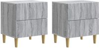 vidaXL Nachtkastje 2 stuks Grijs sonoma 43 x 34,5 x 48 cm Bewerkt hout