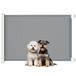 PawHut Barrière de sécurité rétractable pour animaux - Métal - 1,15m x 0,83m - Gris