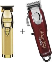 BaByliss Wahl Magic clip cordless + Babyliss Skeleton gold trimmer - Gold