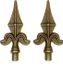 Merkloos Sierpunten - Sierknop - Fleur-de-lis Eindstuk voor hekwerk 95×195 mm / Ø20 mm - 2 stuks