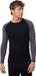 DANISH ENDURANCE Thermoshirt met Lange Mouwen voor Heren - van Merino Wol - Zwart/Donkergrijs - Maat XL