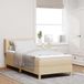 Prolenta Maison Exclusive - Boxspringbed met hoofdeinde, crème kleur, 200 x 100 cm, gestoffeerd