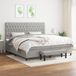 Maison Exclusive - Lit boxspring avec matelas, gris clair, 200 x 200 cm, textile