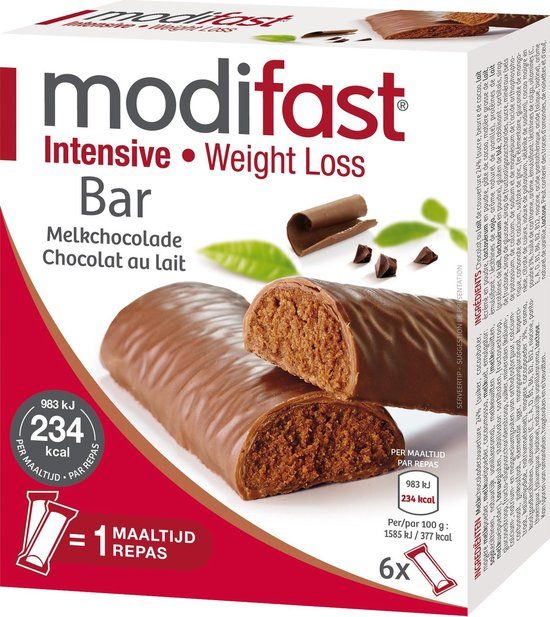 Modifast Lunchrepen Chocolade - 6 repen