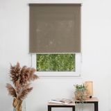 Merkloos Verduisterend rolgordijn, effen, Taupe, 150 x 190 cm