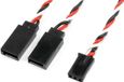 Revtec Servo Y-Lead - HD Silicone Twisted - Futaba - 22AWG / 60 Strands - 15cm - Noir;Rouge;Blanc