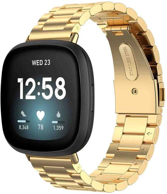 imoshion Bandje voor Fitbit Versa 4/3/Sense 2/Sense - RVS - Goud