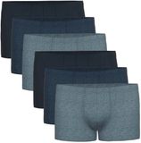 Seidensticker Boxershorts Set van 6 - Zwart/Blauw - Maat M