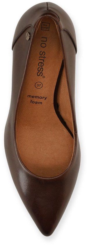 No Stress Dames Bruine leren pumps Maat 39