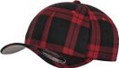 FLEXFIT Urban Classics Tartan Pet S/M Zwart/Rood