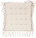 Atmosphera Coussin de chaise Macramé - intérieur/extérieur - ivoire - 40 x 40 x 5 cm - coton - carré