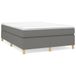 vidaXL Cadre de lit boxspring, gris foncé, 140x190 cm, rembourré