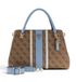 GUESS Noelle II Luxury Satchel Handtas Schoudertas Latte Logo / Light Blue