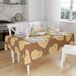 Bonamaison Tafelkleed, Anti-Mold, Sneldrogend, Waterdicht, 100% Polyester Tafellaken, Bruine tinten, 140 x 160 Cm - Ontworpen en Vervaardigd in Turkije