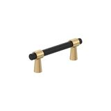 Amerock Mergence Cabinet Pull, Mat Zwart/Champagne Brons