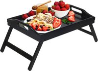 Merkloos Bed Breakfast Tray - Eettafel Sofa - Maaltijden Serveren - Opvouwbare Poten Handvatten - 40 x 28 x 6 cm