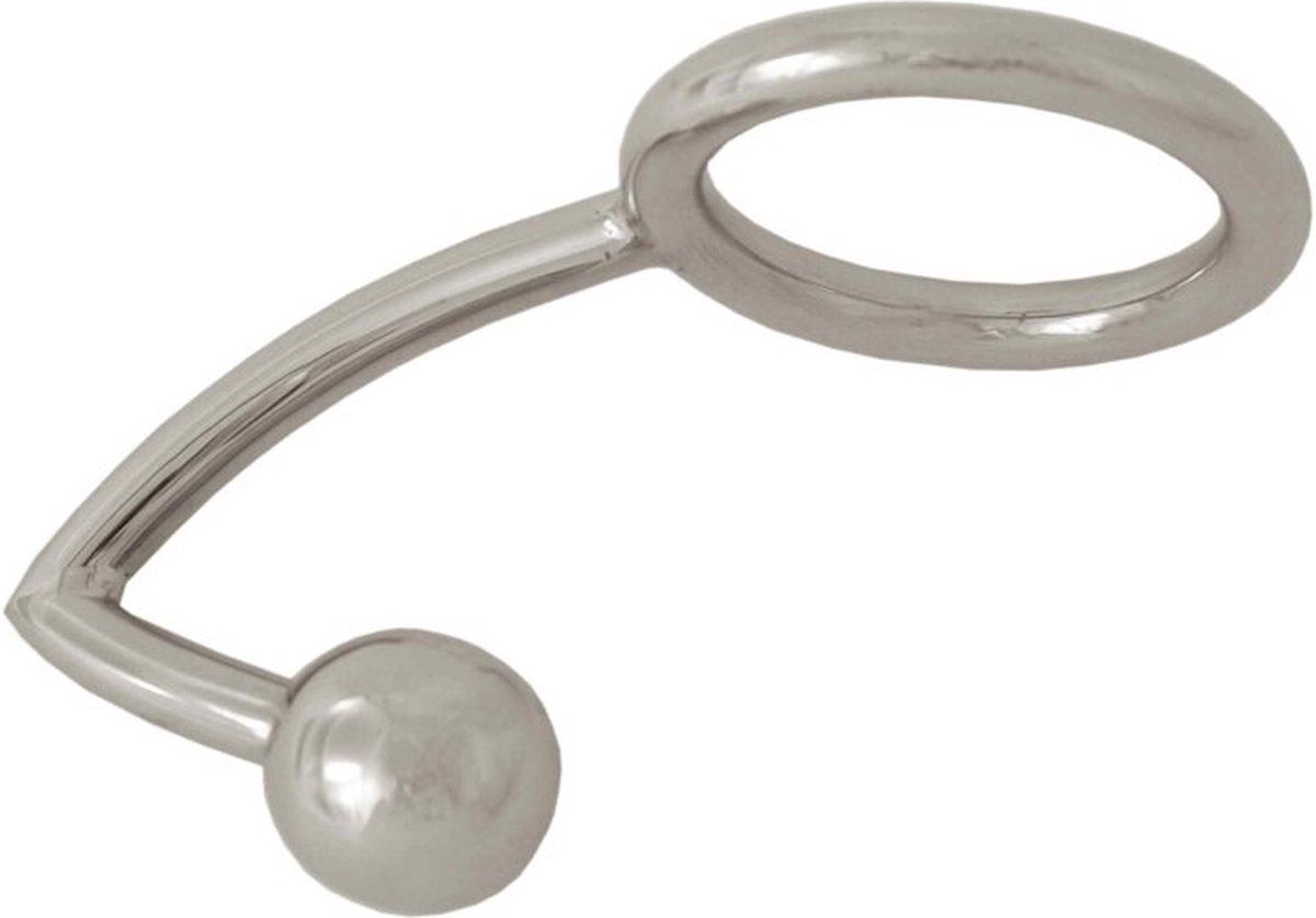 Black Label Roestvrij staal - Hole Blocker/Shafter Ring - Cockring met Asslock - Binnendiameter 40 mm