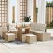 Maison Exclusive - Ensemble de jardin 8 pièces, beige, en polyrotin