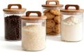 Airtight glazen opbergpotten met houten deksel, 4 x 800 ml