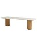 4 Seasons Outdoor Bosco dining tuintafel 300x110xH75 cm keramiek oyster rustic teak Taste 4SO
