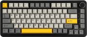 Ajazz AK820 MAX HE - Filaire Clavier de jeu RGB 75% - Effet Hall - Déclencheur rapide - Touches magnétiques - Gasket - Hot Swap - Taux d'interrogation 8K Hz - Claviers QWERTY - 82 touches - Gris Noir Jaune