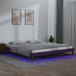 Maison Exclusive - Lit en bois massif avec éclairage LED, couleur miel, 200 x 200 cm