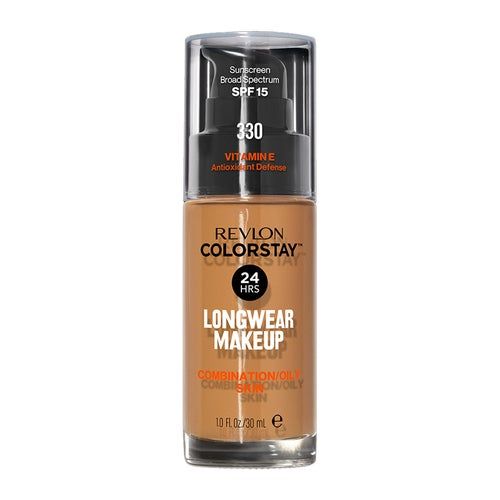 Revlon ColorStay vloeibare foundation voor de gecombineerde tot vette huid, SPF 15, Gemiddelde tot volledige dekking, Langhoudend, Matte finish, Natural Tan (330), 30 ml