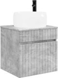 vidaXL Wandgemonteerde wastafelmeubel Betongrijs 49 x 44,5 x 66 cm