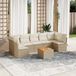 Maison Exclusive - Ensemble de meubles de jardin 8 pièces avec canapé et coussins, beige, en polyrotin