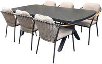 AVH-Collectie Nova Vespera dining tuinset 220x100x74 cm antraciet