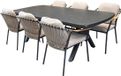AVH-Collectie Nova Vespera dining tuinset 220x100x74 cm antraciet