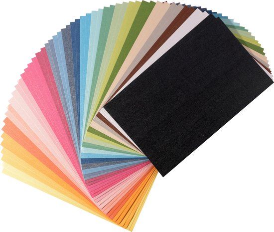 Vaessen Creative Cardstock - Multipack Parelmoer - A4 - 50 vellen - Textuur - 216 g