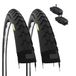 2 banden 26 x 1 1/2 (40-584) + Schrader-ventiel, rubberen banden voor fiets, vintage, Nederland, straatfiets, 26 inch (66 cm)
