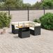 Maison Exclusive - Ensemble de meubles de jardin 5 pièces avec canapé et coussins, noir, en polyrotin