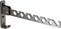 ZABEES Opvouwbare kledinghanger, kapstok, kledinghanger van aluminiumlegering, haak, wandhanger, wandhaak, gebruikt voor het ophangen van kleding op balkons, in badkamers en in gangen (zwart)