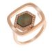 Orphelia ZR-7372/58 - Ring Zeshoek - Zilver 925 Rosékleurig - Parelmoer / Zirkonia - Maat 58