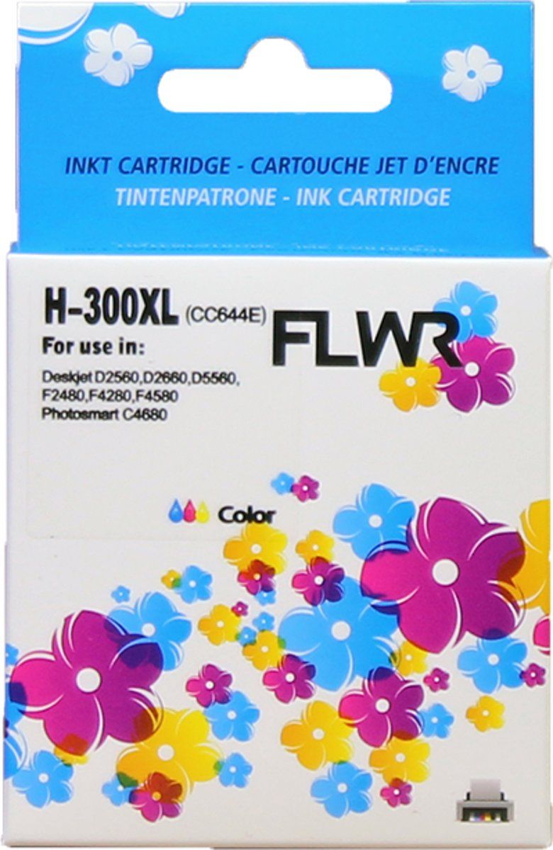 FLWR - Inktcartridge 300XL Kleur - Geschikt voor HP - 8719551003348