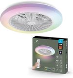 Varin® Plafondventilator met verlichting - Transparant - Tuya Wifi - LED RGBW - Ø 50cm
