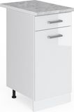 Vicco R-Line Keukenonderkast – 40 cm, WB Marmer Wit Hoogglans