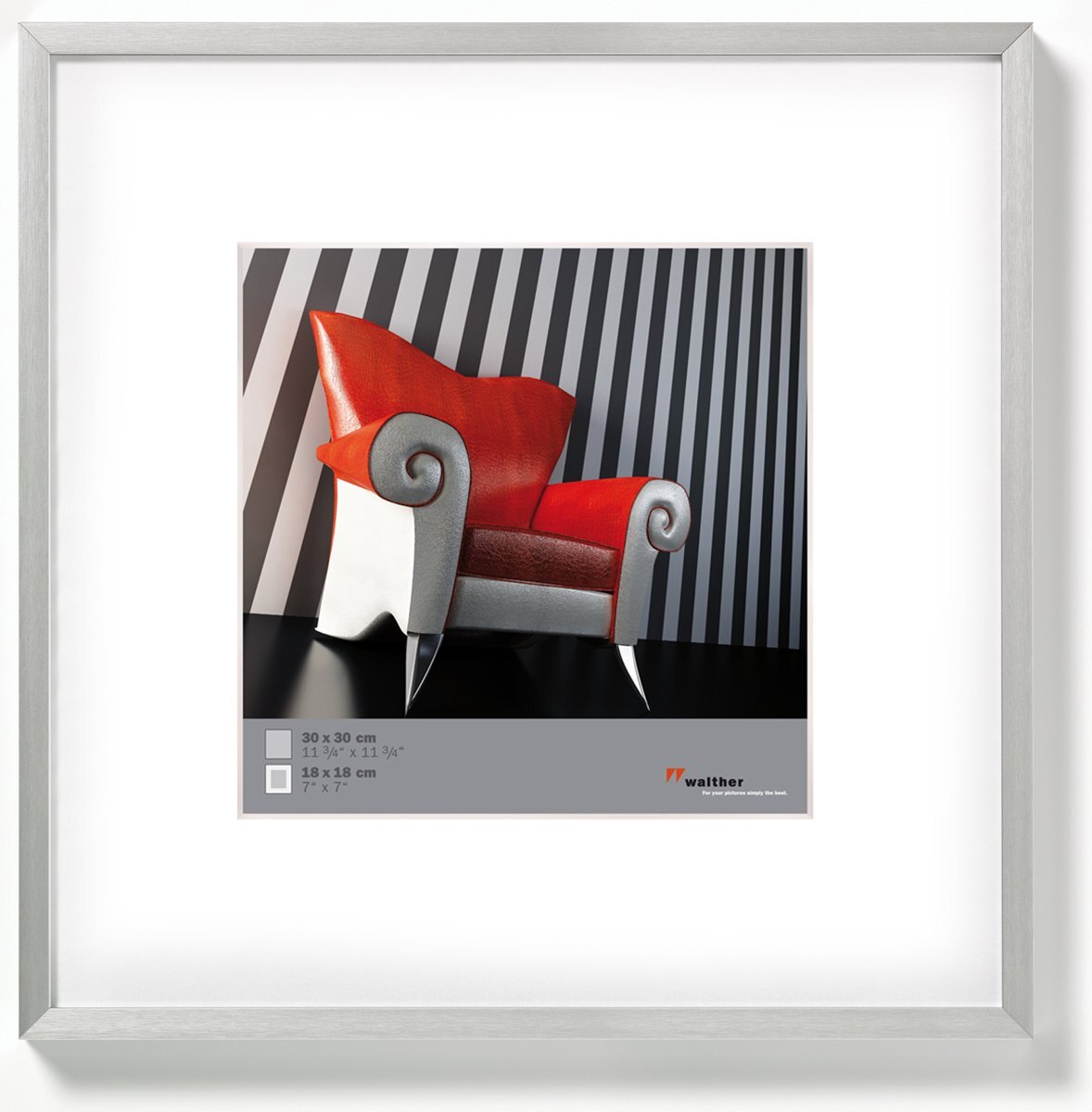 Walther Chair - Fotolijst - Fotomaat 20x20 cm - Zilver