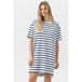 Mey Nachthemd Breezy Stripes Wit/Donkerblauw