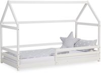 Homestyle4u Kinderbed - 90x200 cm - Huisbed - Wit