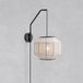 Markslöjd Wandlampe Asuka, Ø 27 cm, beigefarben/schwarz, Stoff/Metall