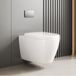 Garvee D-vorm hangtoilet zonder brede spoelrand - wit keramiek, modern design, UF zitting met softclose en snelopening, compact en efficiënt - kleur: Europees toilet zonder spoelrand