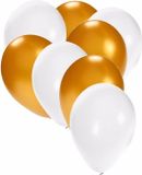 Shoppartners Bv Ballonnen Wit Goud 30 stuks 27 cm