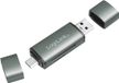 LogiLink CR0043 - USB 3.2 (Gen1) kaartlezer voor SD- en microSD-kaarten in aluminium behuizing, voor geheugenkaarten tot 2 TB, aansluiting via USB-A of USB-C