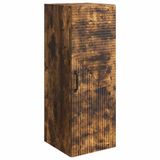 vidaXL Wandkast Gerookt eiken 33 x 34,5 x 90 cm Bewerkt hout