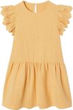Vertbaudet Robe en coton gaufré à manches courtes brodées pour fille